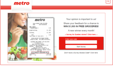 Metro Ontario Customer Survey