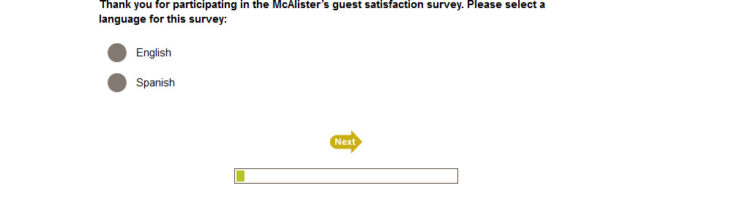 Mcalisters Deli Guest Satisfaction Survey